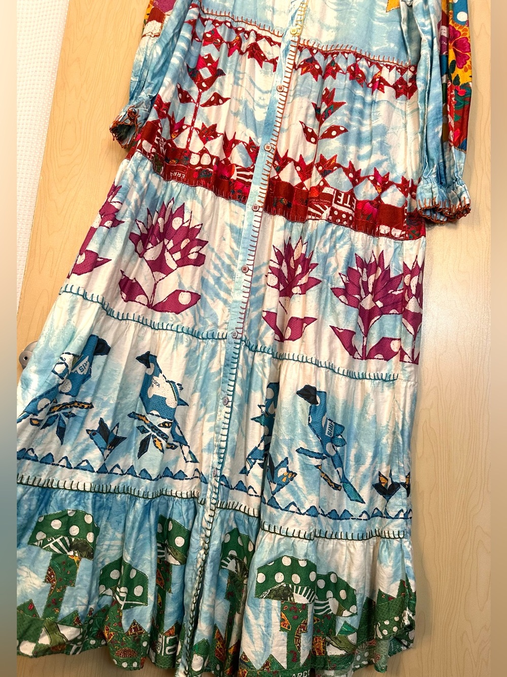 FARM Rio Multi‑Color Floral Tie‑Dye Maxi Dress - Picture 5 of 14